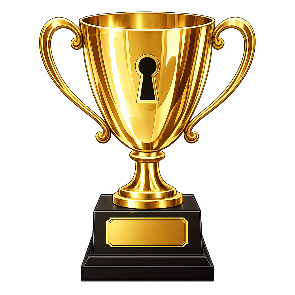 The Award Vault gold trophy logo
